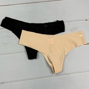 NWT - Victoria's Secret Pink No Show Thong Bundle - Size Medium